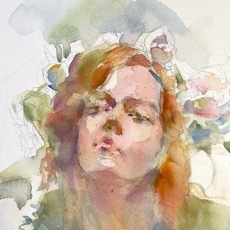 Annette Smith on Instagram: "“Meredith” striking a snooty pose.  Watercolor from black and white photo copy, 15x11.  Experimenting with a Winsor Newton synthetic sable and high white Saunders Waterford 140 CP paper.  Will be teaching a 3-day class “Watercolor Portraits from Life, May 8-10, 2022 at Scottsdale Artists’ School!  Scholarships available through the school.  #scottsdaleartistsschool  #watercolors  #watercolorportrait  #drawing  #portraiture  #painting  #aquarelle  #watercolorworkshop  #impressionism  #saunderswaterford  #winsornewtonbrushes  #instaart  #instaartist  #womenartists" Charles Reid, Teaching Watercolor, Watercolour Portrait, Watercolor Portrait Painting, Watercolor Workshop, Portraiture Painting, Winsor Newton, Watercolor Lessons, Watercolour Inspiration