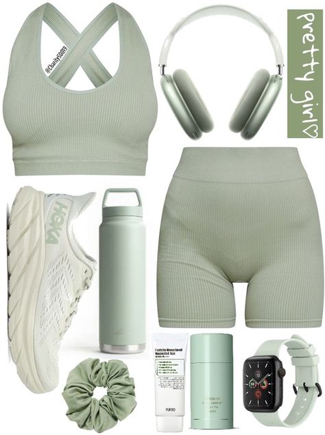 Green Outfit | ShopLook Sage Green Workout Outfit, Workout Women Outfits, Summer Neutral Outfits, Workout Women, Safe Sunscreen, Neutral Outfits, Summer Neutrals, Sun Cream, Women Outfit