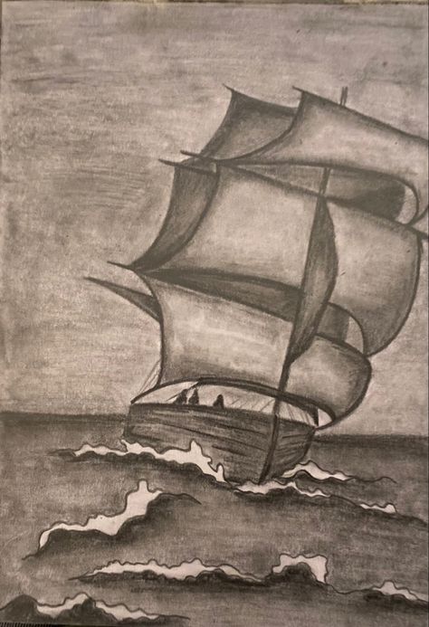 #ship #storm #pencildrawing #seaart #sea #graphic #art #artist #aesthetic aesthetic art #pencilart #pencilartdrawings Storm Sketch, Storm Drawing, River Drawing, Value Drawing, Ocean Drawing, Sea Drawing, Wave Drawing, Sea Storm, Boat Drawing