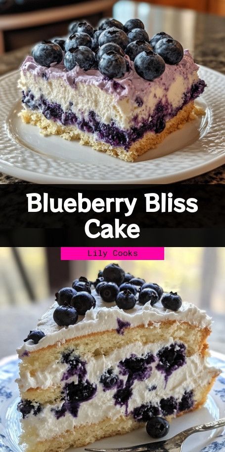 Indulge in Blueberry Bliss Cake: A Moist and Fruity Delight for Autumn Evenings! Discover the rich taste of fresh blueberries in this easy-to-make cake that’s perfect for gatherings or cozy family nights. Loaded with flavor and topped with a dusting of powdered sugar or whipped cream, this cake will quickly become a favorite. Enjoy it warm with a cup of tea or coffee! ..... Blueberry Bundt Cake Recipes, Blueberry Yum Yum, Healthy Blueberry Cake, Blueberry Shortcake, Blueberry Delight, Blueberry Bundt Cake, Chocolate Caramel Pretzels, Shortcake Cake, Blueberry Cake Recipes