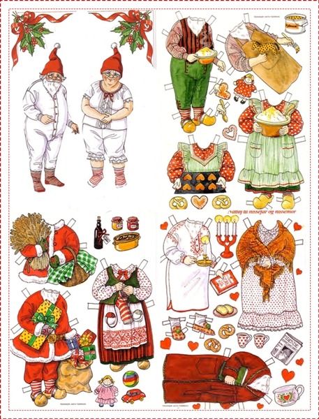 feature11 Christmas Paper Dolls Free Printable, Paperdolls Printable Free, Christmas Printables For Kids, Christmas Printables Kids, Printable Paper Dolls, Free Printables For Kids, Dolls Printable, Santa Klaus, Mother Christmas