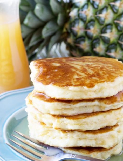 Pineapple Pancakes, Recipe For Pancakes, Pineapple Syrup, Coconut Syrup, What's For Breakfast, Syrup Recipe, Breakfast Items, Breakfast Brunch Recipes, Savoury Cake