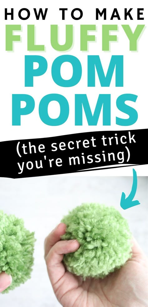 fluffy yarn pom pom tutorial and video Diy Yarn Pom Pom, Fluffy Pom Poms, Pom Pom Tutorial, Pompon Diy, Pom Pom Animals, Christmas Pom Pom, Diy Pom Poms, Pom Pom Rug, Pom Pom Wreath