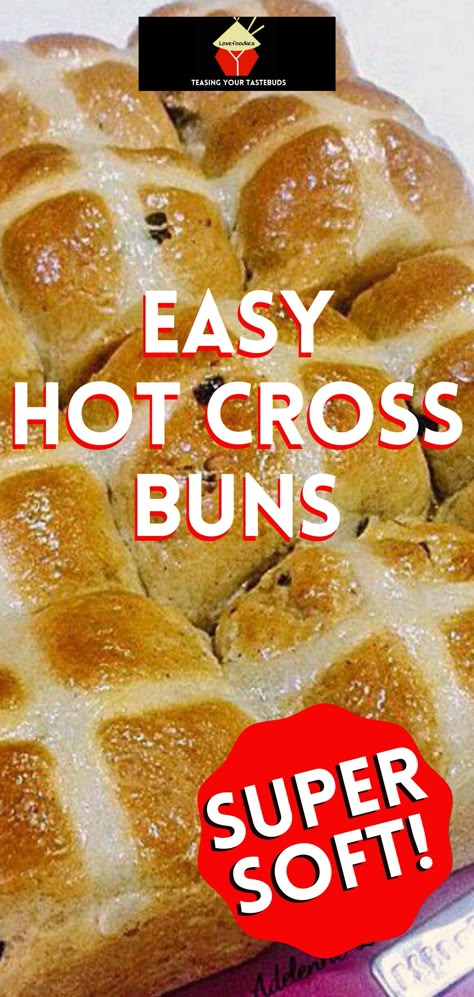 Easy Hot Cross Buns, Hot Cross Buns Recipe Easy, Buns Recipe Easy, Easter Hot Cross Buns, Best Easter Recipes, Morning Treats, Great British Food, Cross Buns Recipe, Best Breads