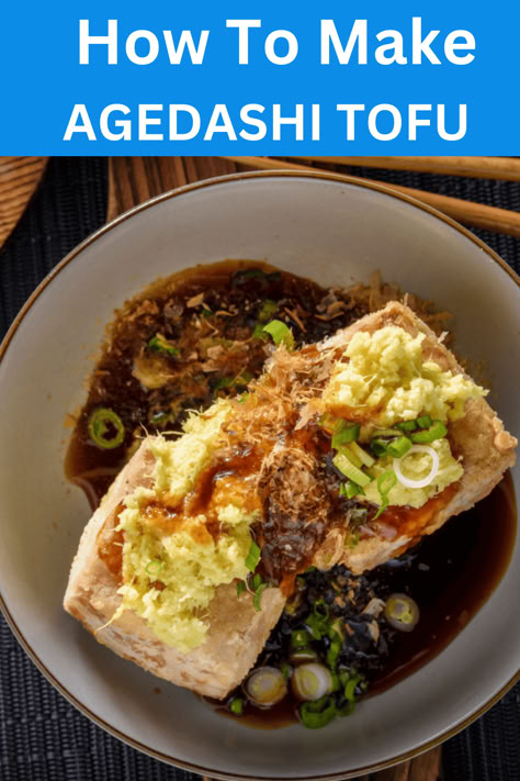 For a delightful appetizer that boasts a crispy exterior and a fluffy interior, try Agedashi Tofu! This easy air fryer adaptation of the classic Japanese deep-fried tofu dish is served with a flavorful tsuyu sauce made from dashi, mirin, and soy sauce. Air Fryer Agedashi Tofu, Agadashi Tofu Recipes, Vietnamese Fried Tofu, Agedashi Tofu Air Fryer, Japanese Tofu Dishes, Tofu Agedashi, Agedashi Tofu Recipe, Agadashi Tofu, Tempura Tofu