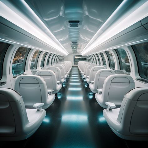 the interior a futuristic white train that has people on it listening to a holographic version of martin luther king jr. Futuristic London, Futuristic Airport, Futuristic Train, Futuristic Architecture Future City, Futuristic School, Dystopian Book, Futuristic Transportation, Episode Interactive Backgrounds, Eco City