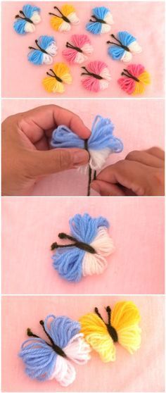 Make Easy 3D Butterfly - Hand Embroidery Kid Cars, Kids Loft, Kids Robes, Loft Beds, Crochet Geek, Diy Yarn Crafts, Crafts For Boys, 3d Butterfly, Pbs Kids