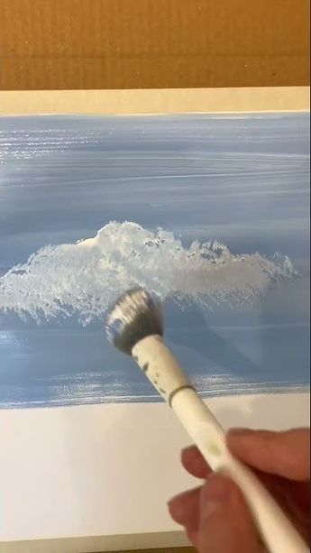 Easy cloud painting hack☁️🎨 #art #artist #painting #tutorial #easy #howto #arttips #clouds Realistic Clouds Painting, Easy Way To Paint Clouds, How To Paint Clouds Easy, Painting Skies In Acrylic, Sunset Clouds Painting Acrylic Easy, How To Paint Clouds Acrylic Step By Step, How To Paint Storm Clouds, Acrylic Clouds Tutorial, Abstract Clouds Paintings