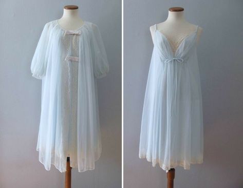 60s Lingerie, Victorian Dress Gown, Gown Aesthetic, Baby Nightgown, Vintage Loungewear, Slip Nightgown, Sleeping Dress, Mrs Maisel, Peignoir Sets