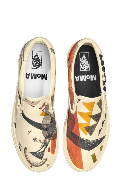 Vans x MoMA Vasily Kandinsky Classic Slip-On Sneaker available at #Nordstrom Vans Slides, Wearables Design, Tory Burch Wallet, Veja Sneakers, Skate Wear, Everyday Shoes, Vans Shop, Unisex Shoes, Vans Sneakers