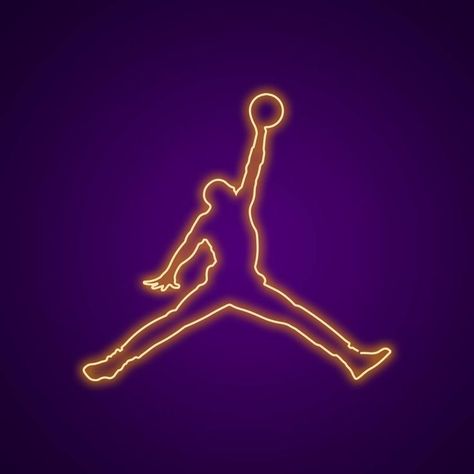 Michael Jordan Logo, Logo Neon, Basketball Posters, Jordan Logo, Neon Light Signs, Light Sign, Led Signs, Led Neon, Lighted Signs