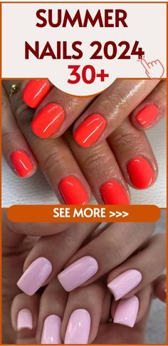 Beach Mani Pedi Ideas, Bright Short Summer Nails, Summer Beach Nails 2024, Nail Trends 2020 Summer, Fun Summer Nails Design 2024, Hot Summer Nails 2024, Nail Colors For Summer 2024, Popular Summer Nail Colors 2024, Summer Sns Nails 2024