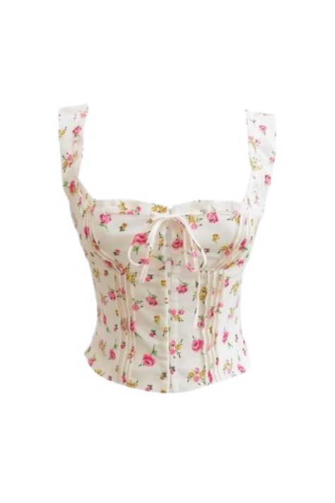 Sweetheart Neck Hooks Closure Ruffles Hem Floral Details Cotton Blend Hand Wash Cold Dry Clean Recommended SIZE GUIDE SIZE SMALL MEDIUM LARGE CAN/US 3, 5 7, 9 11, 13 BUST (IN) 33 - 35 35 - 37 37 - 39 WAIST (IN) 26 - 27 28 - 29 30 - 31 HIPS (IN) 35 - 36 37 - 38 39 - 40 CUP SIZE 32C - 34B 34C - 36B 36C - 38C Trendy Tops For Women Casual, Y2k Soft Girl, Summer Crop Top, Tops For Women Casual, Trendy Crop Tops, Trendy Tops For Women, Essential Dress, Classy Casual Outfits, Summer Crop Tops