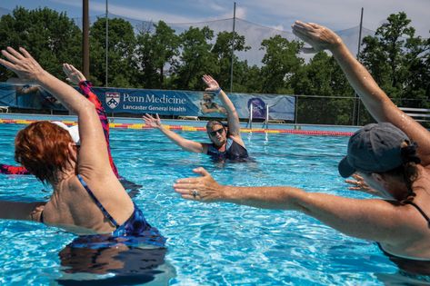 Learn to Swim: Exercise for Life | Mindy Yocom: Water Rat | With a degree in journalism from Shippensburg University and a career spent backstage in the theatre, how did Mindy become the assistant aquatics director at the Hempfield recCenter? #MindyYocum #HempfieldrecCenter #Lancaster #EastPetersburg #PA #swim #pool #aquatics #lessons #class #instructor Pool Lessons, Shippensburg University, Usa Swimming, Aerobics Classes, Water Aerobics, Water Exercises, Learn To Swim, Swimming Workout, Community Pool