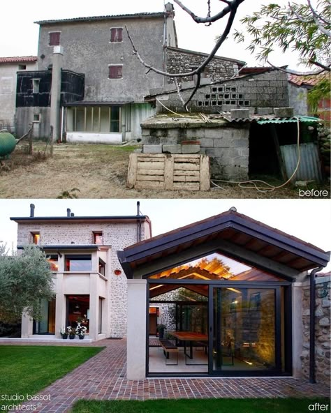 House Before And After, House Makeovers, Exterior Makeover, Design Del Prodotto, Brick House, House Renovation, Casas De Ensueño, Home Exterior, Beautiful Interiors