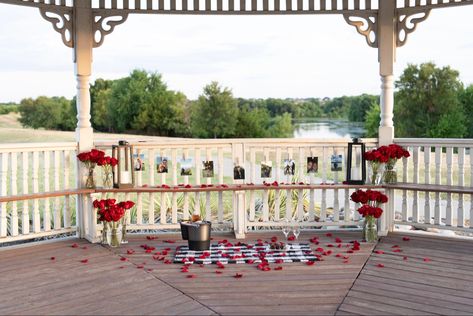 Gazebo engagement setup Proposal Tent Ideas, Proposal Setup Outdoor, Gazebo Proposal Decorations, Proposal Gazebo, Engagement Gazebo, Gazebo Proposal Ideas, Gazebo Proposal, Beach Proposal Setup Romantic, Engagement Setup