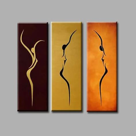 Multi Panel Canvas Painting, Multiple Canvas Paintings, Hand Painted Wall Art, Canvas Painting Landscape, Tableau Art, Hand Painted Walls, Abstract Landscape Painting, Abstract Portrait, Online Painting