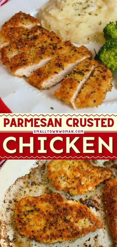 Parmesan Crusted Chicken Meal, Breaded Chicken On Blackstone, Parmesan Breaded Chicken, Blackstone Chicken Parmesan, Parmesan Panko Crusted Chicken, How To Make Breaded Chicken, Chicken Breast Ideas Dinner Tonight, Panko Chicken Recipes, Healthy Parmesan Chicken