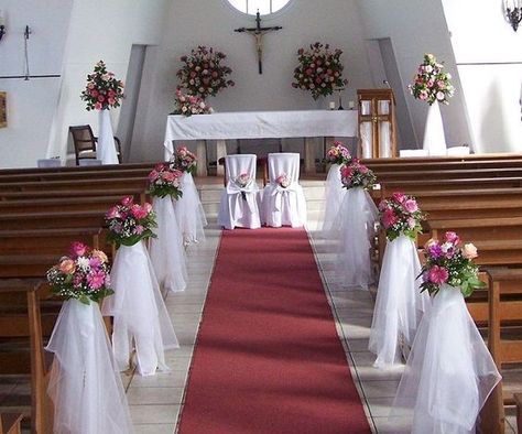 Wedding Church Aisle, Church Aisle, Wedding Church Decor, Pew Decorations, Wedding Pews, Aisle Decorations, Rustic Wedding Decorations, Church Wedding Decorations, Wedding Chair Decorations