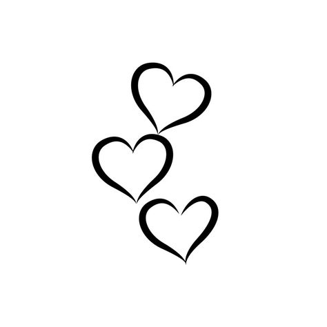 Triple Heart Tattoo Ideas, 5 Hearts Tattoo Design, 3 Heart Tattoos For Women, Stacked Hearts Tattoo, 3 Interlocking Hearts Tattoo, Hearts In A Row Tattoo, Triple Heart Tattoos For Women, Heart Tattoo For Kids, Multiple Heart Tattoos