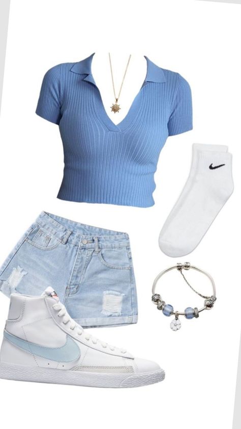 Preppy Summer Outfits, Casual Preppy Outfits, Shein Outfits, Trendy Outfits For Teens, Cute Lazy Day Outfits, Lazy Day Outfits, Simple Trendy Outfits, Really Cute Outfits, Cute Simple Outfits