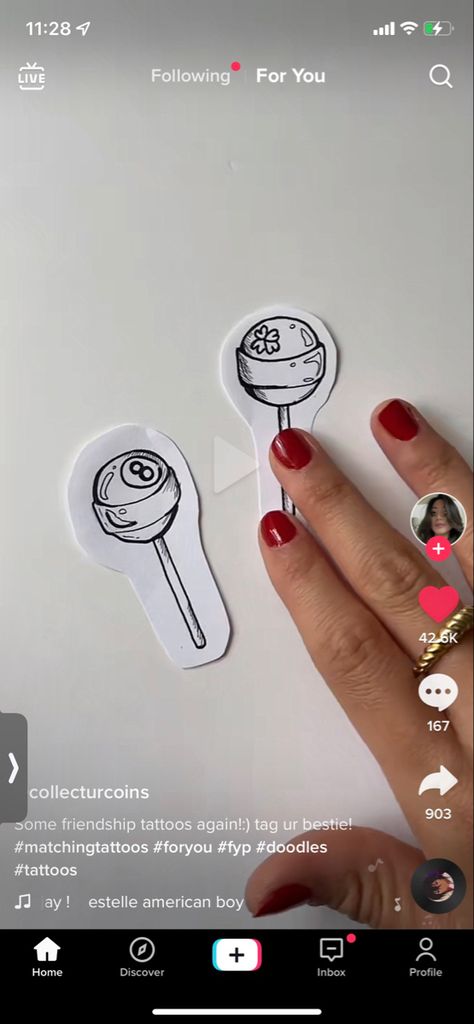 Cake Pop Tattoo, Blow Pop Tattoo, Lollipop Tattoo Design, Heart Lollipop Tattoo, Sucker Tattoo, Candy Tattoo Ideas, Eight Ball Tattoo, Magic 8 Ball Tattoo, Lollipop Tattoo