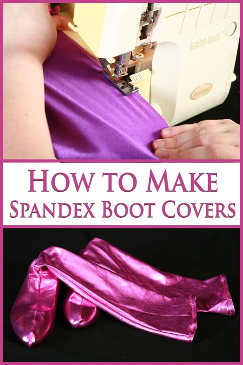 Boot Covers For Costume, How To Make Boots For Costume, Diy Costume Shoe Covers, Diy Shoe Covers Costume, Diy Boot Covers Costume, How To Make Boot Covers, Diy Boots Costume, How To Wear Thigh High Boots, Llama Costume