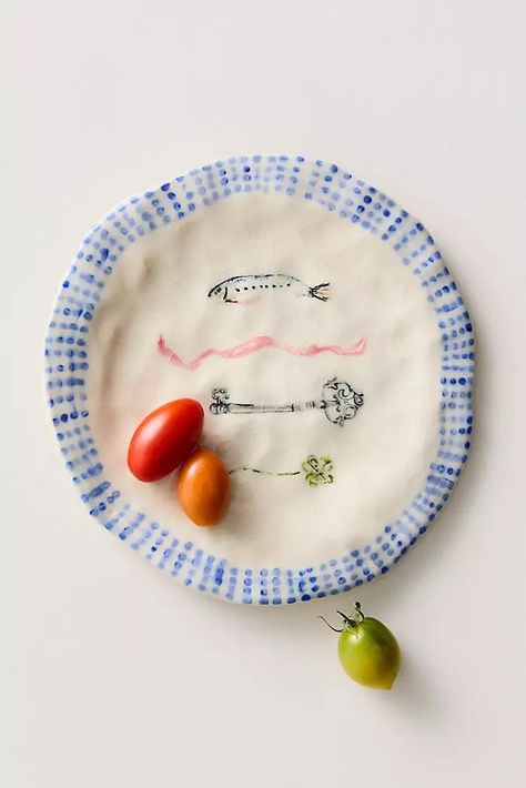 The Gift Shop | Unique Gifts + Holiday Gift Ideas | Free People Vintage Plates Table Setting, Polymer Clay Plate, Sardine Ornament, Cool Bowls, Room Trinkets, Kid Plates, Fisherman Aesthetic, Diy Plates, Ceramics Food