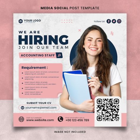 Hiring Template, Hotel Content, Hiring Flyer, Recruitment Ads, Hiring Poster, Job Poster, Job Celebration, Education Poster Design, Job Hiring