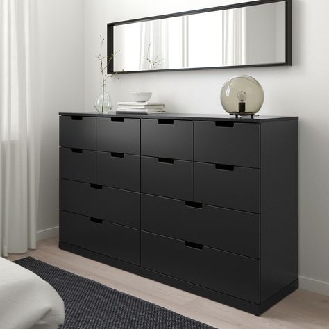 NORDLI 12-drawer chest, anthracite - IKEA Nordli Ikea, Ikea Nordli, Storage Solutions Bedroom, 8 Drawer Dresser, Painted Drawers, Dresser Storage, Ikea Malm, Design Line, Ikea Family