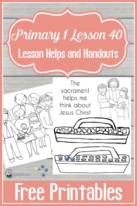 Sacrament printables to teach LDS Primary 1 Lesson 40: The Sacrament Helps Me Think about Jesus Sacraments Craft, Nursery Lesson Ideas, Sacraments Activities, Sunbeam Lessons, Lds Nursery, Lds Primary Lesson Helps, Lds Primary Lessons, Meeting Activities, Lds Lessons