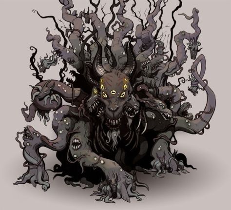 Shub-Niggurath - The Demonic Paradise Wiki - Wikia Demonic Creatures, Lovecraft Monsters, Black Goat, Lovecraftian Horror, Cthulhu Mythos, Cosmic Horror, 다크 판타지, Monster Concept Art, Demon Art