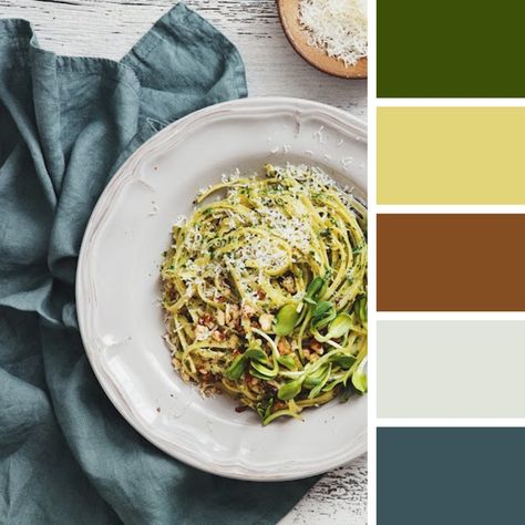 Pasta Color, Chicken Pesto Pasta, Chicken Pesto, Food Inspired, Pesto Chicken Pasta, Pesto Chicken, Pesto Pasta, Colour Schemes, Colour Palette