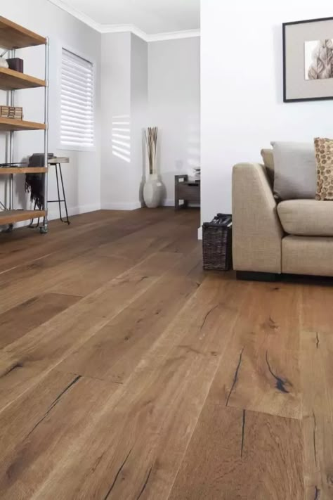 Hardwood Flooring Trends 2022-2023: Texture, Color, Pattern, Finish, and Layout - Hackrea Wide Oak Floors, Smart Core Lanier Hickory, Laminate Floor Living Room, Living Room Parket Floor, Maple Oak Floors, Wood Oak Floors, Oak Floor Home Decor, Heritage Oak Flooring, Parket Floor Living Rooms