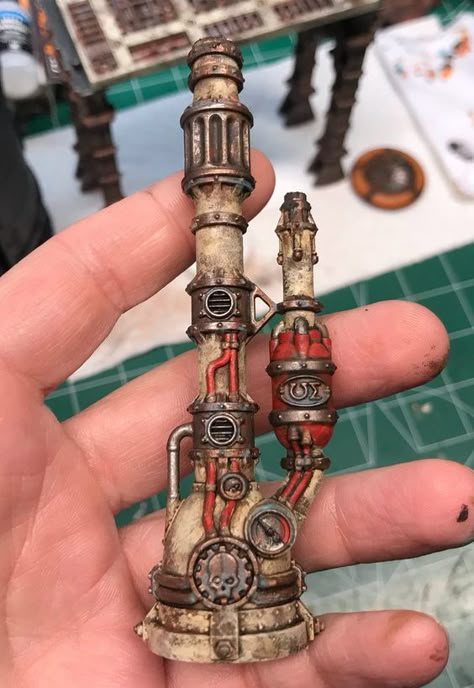 Steampunk Diorama, Steampunk City, Steampunk Gadgets, Steampunk Artwork, Warhammer Terrain, 40k Terrain, Warhammer Paint, Game Terrain, Warhammer 40k Art