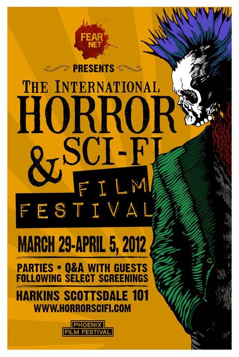 Horror Film Festival Poster, Horror Sci Fi, Film Festival Poster, Film Festivals, Sci Fi Films, Horror Posters, Festival Poster, Science Fiction Film, Horror Film