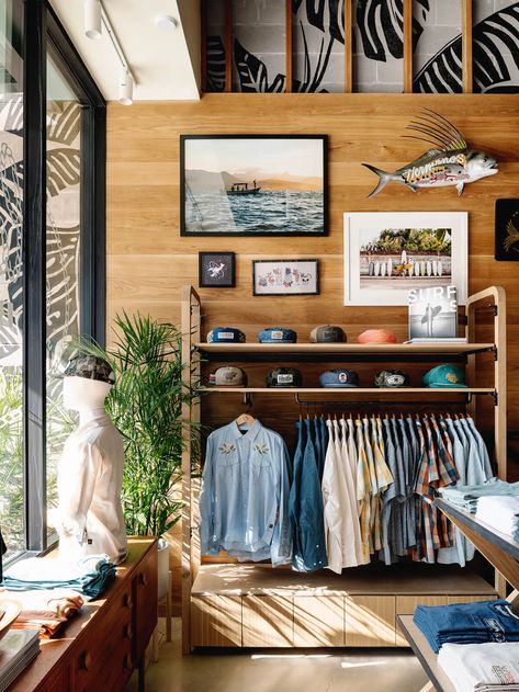 Howler Brothers – Michael Hsu Office of Architecture Surf Shop Interior, Boho Airbnb, Surf Style Home, Taco Shack, Michael Hsu, Shack Interior, Cabin Studio, Barbershop Ideas, Aesthetic Office