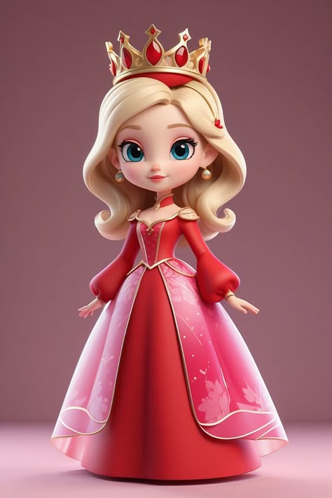 Barbie Cartoon Princesses, Cute Cartoon Princess, 3d Princess, Girly M Instagram, Disney Princess Babies, Fish Tank Design, Cartoon Princess, Cartoon Clip, Princess Photo