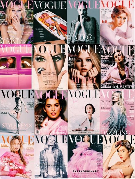 VSCO - sunny-miller Fashion Wall Collage, Foto Muro Collage, Read It And Weep, Vogue Photo, Collage Mural, Pink Posters, Vogue Covers, Picture Collage Wall, Photo Wall Collage