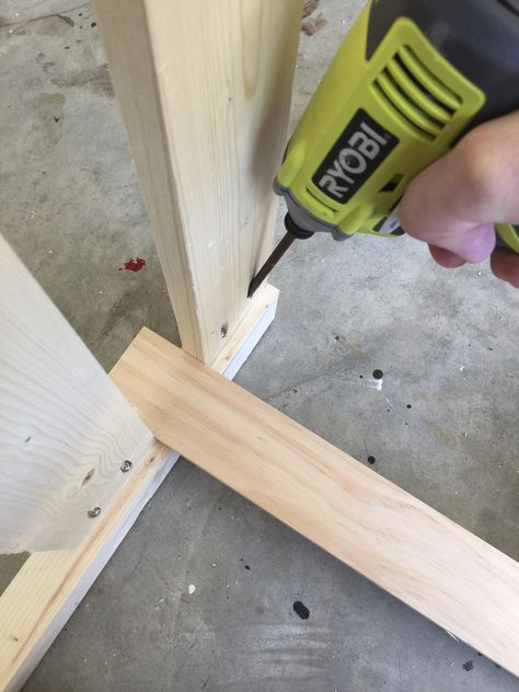 DIY Toddler Bed Rail | Free Plans | Built for under $15 Diy Lumber Storage, Diy Sawhorse, Limbo Game, Lumber Cart, Espresso Wood Stain, Build A Platform Bed, Saw Horse Diy, Diy Entryway Table, Toddler Bed Rail