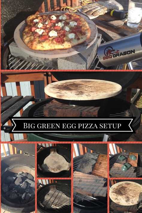 Big Green Egg Pizza- Pizza Grilled on the Big Green Egg Kamado Recipes, Bge Recipes, Big Green Egg Pizza, Green Egg Pizza, Big Green Egg Smoker, Kamado Grill Recipes, Egg Smoker, Bbq Veggies, Pizza Stones