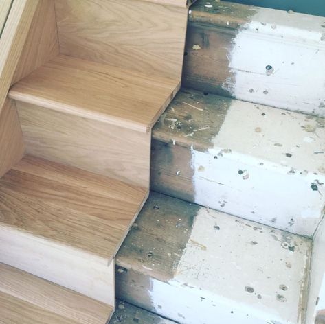 Save Stairs Cladding, Painted Staircases, Staircase Handrail, Staircase Storage, Stair Wall, Oak Stairs, Staircase Ideas, Storage Decor, Staircase Makeover