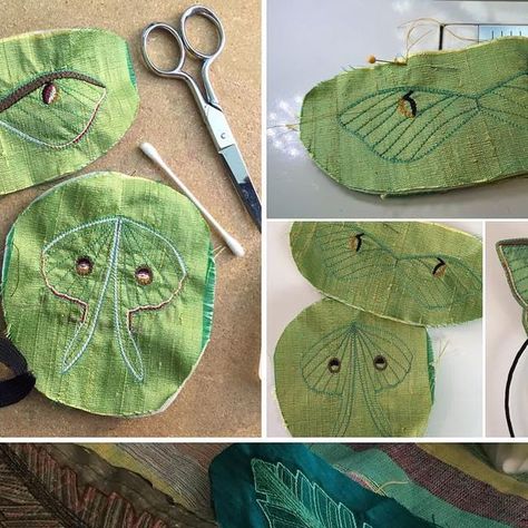 Betsie Withey on Instagram: "Working on lots of projects, including an embroidered Luna moth headband before I leave for vacation later this week! #lunamoth #hairaccessories #textileart #fiberart #freemotionembroidery #stitchart #embroidery #wearableart #arttowear #sewing #artistsoninstagram #etsy #etsyseller" Moth Headband, Moth Sewing Pattern, Felt Luna Moth, Fabric Moth Diy, Lunar Moth Embroidery, Embroidery Moth, Textile Moth, Lunar Moth, Embroidered Butterfly