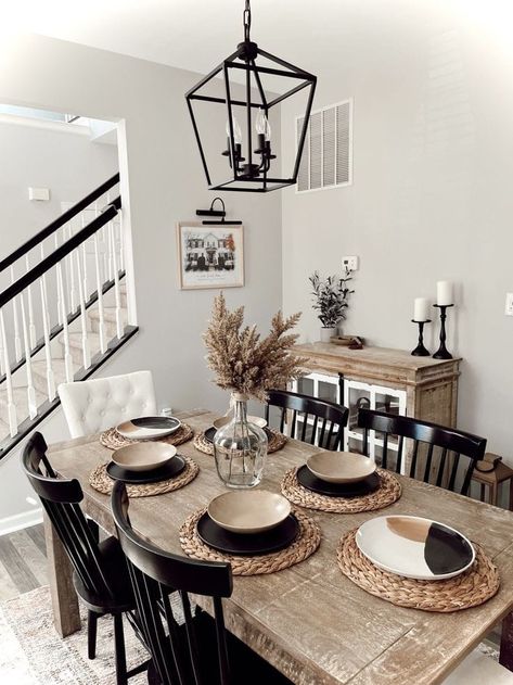 Love the neutral colors. 🤎 - Kaly Nicole Swann Neutral Dining Room, Boho Dining Room, Dining Room Remodel, Dinning Room Design, Dining Room Ideas, Home Inspo, Amazon Store, Dining Room Inspiration, Farmhouse Dining Room