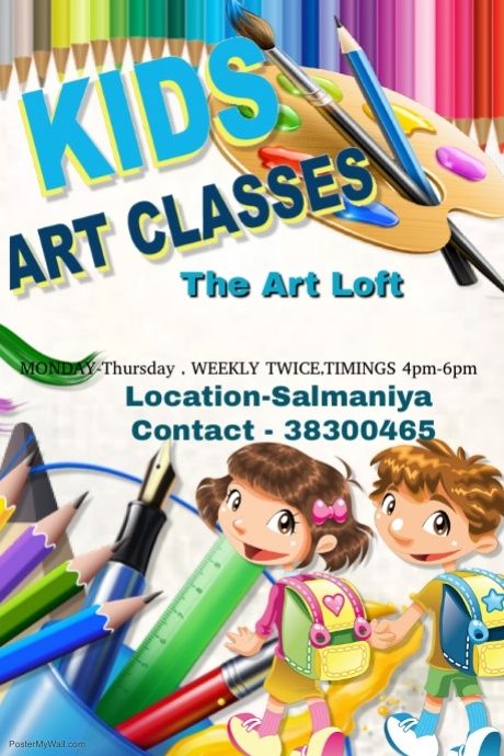 Art Class Decorations, Pamplet Design, Drawing Classes For Kids, Art Loft, Art Business Cards, Drawing Classes, Name Plate Design, Pamphlet Design, Business Flyers