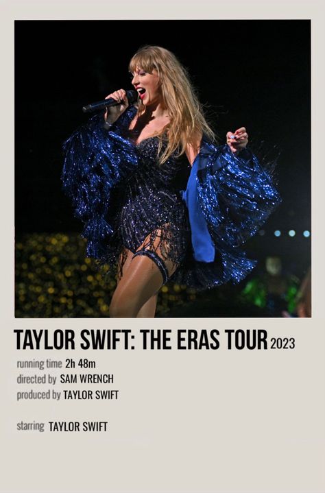 minimal polaroid movie/documentary poster for taylor swift: the eras tour Eras Tour Movie Poster, Eras Tour Polaroid, Fangirl Posters, Taylor Swift Eras Tour Poster, Movie Diary, Documentary Poster, Polaroid Album, Song Posters, Taylor Swift Images