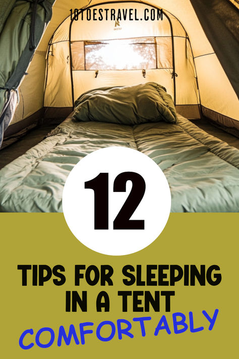 Just because you are camping, it doesn't mean that you need to have a bad night's sleep. Here are my 12 best tips for getting a good night's sleep, even when you are camping! Tent Camping Sleeping Hacks, Camping Comfortably, Tent Bedroom, Sleeping Hacks, Tent Living, Comfortable Camping, Camping Bed, Summer Goals, Cozy Night