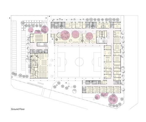 Competition design for a new Elementary School in Siheung city, South Korea #architecture #plan Daniel Valle Architects South Korea Architecture, Korea Architecture, Classroom Floor Plan, School Building Plans, Korea School, Elementary School Architecture, Elementry School, School Floor Plan, School Floor