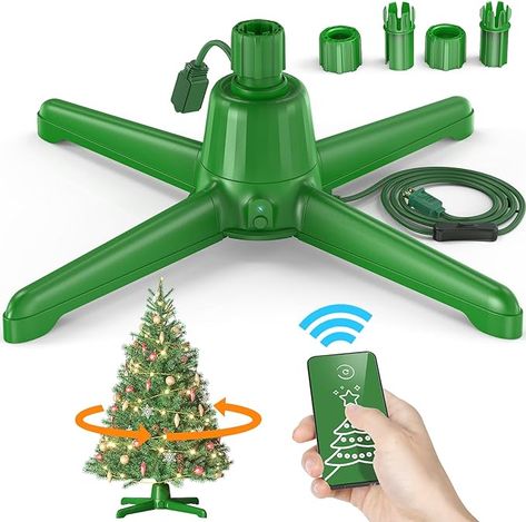 Amazon.com: DG-Direct Rotating Christmas Tree Stand with Remote Control, Stable 360 Revolving Tree Base Stand, Up to 9ft and 120 lb. Adjustable Christmas Tree Holder for Xmas Tree, Artificial Tree (Green) : Home & Kitchen Spinning Christmas Tree, Rotating Christmas Tree Stand, Artificial Tree Stand, Rotating Christmas Tree, Artificial Christmas Tree Stand, Christmas Tree Holder, Christmas Tree Base, 120 Pounds, Tree Base