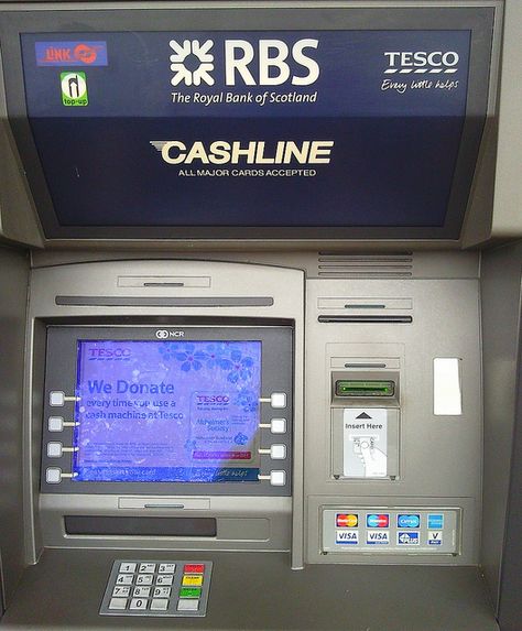 Tesco Cash machine operated by the Royal Bank of Scotland by Karen V Bryan, via Flickr Royal Bank, Cash Machine, Banks Building, Office Phone, Photo Download, Leather Outfit, Corded Phone, Landline Phone, New Photo